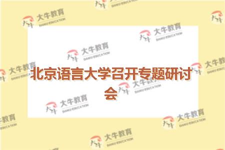 北京语言大学召开专题研讨会