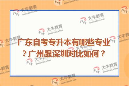 广东自考专升本有哪些专业？广州跟深圳对比如何？