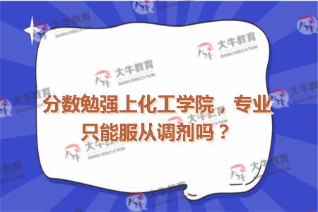 分数勉强上化工学院，专业只能服从调剂吗？