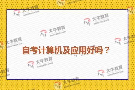自考计算机及应用好吗？
