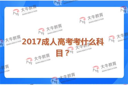 2017成人高考考什么科目？