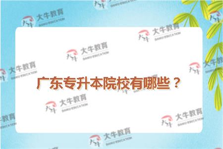 广东专升本院校有哪些？