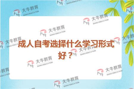 成人自考选择什么学习形式好？