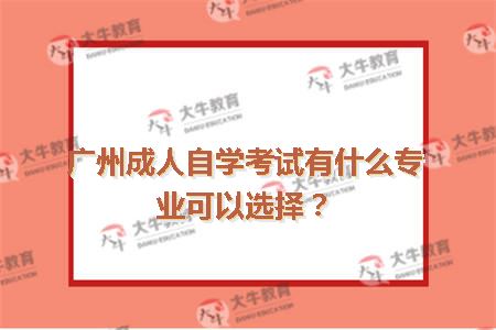 广州成人自学考试有什么专业可以选择？
