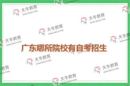 广东哪所院校有自考招生