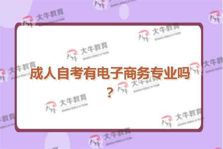 成人自考有电子商务专业吗？