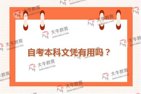 自考本科文凭有用吗？