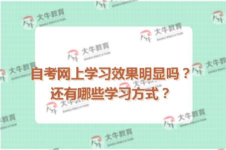 自考网上学习效果明显吗？还有哪些学习方式