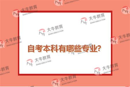 自考本科有哪些专业?
