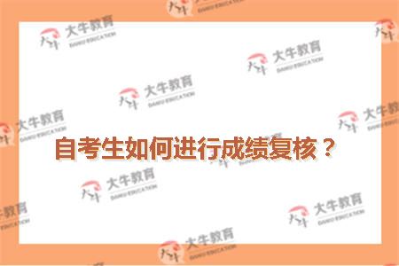自考生如何进行成绩复核？