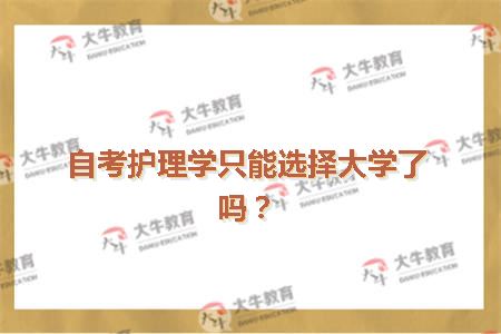 自考护理学只能选择大学了吗？