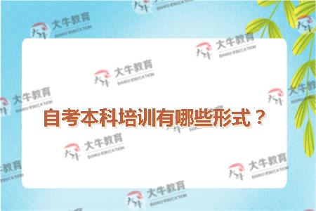 自考本科培训有哪些形式？