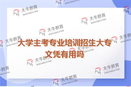大学主考专业培训招生大专文凭有用吗