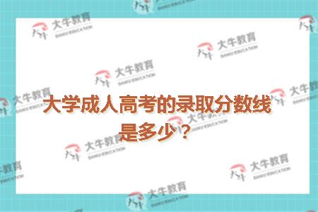 大学成人高考的录取分数线是多少？