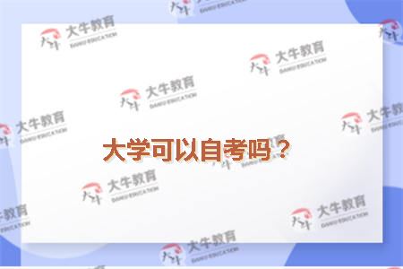 大学可以自考吗？