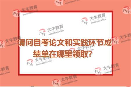 请问自考论文和实践环节成绩单在哪里领取？
