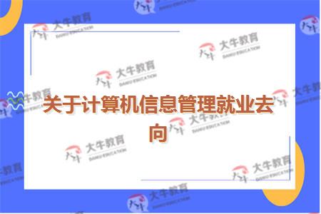 关于计算机信息管理就业去向