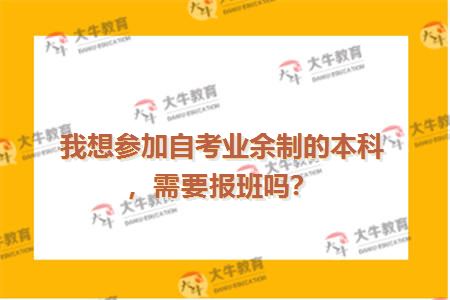 我想参加自考业余制的本科，需要报班吗？