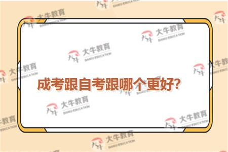 成考跟自考跟哪个更好？