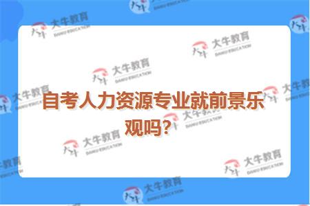 自考人力资源专业就前景乐观吗？