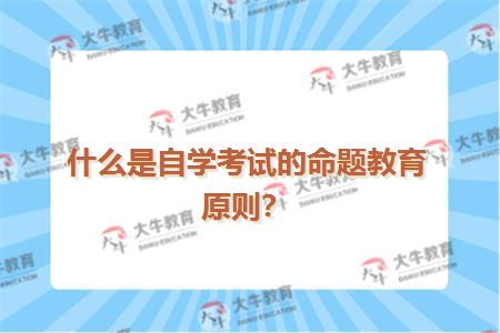 什么是自学考试的命题教育原则？