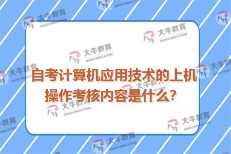 自考计算机应用技术的上机操作考核内容是什么？