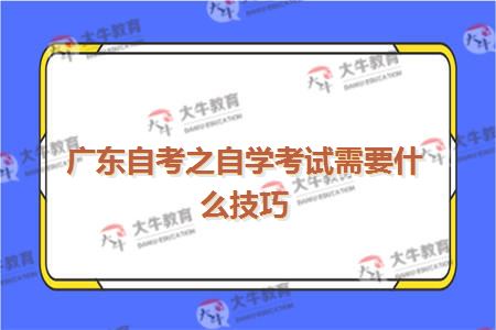 广东自考之自学考试需要什么技巧