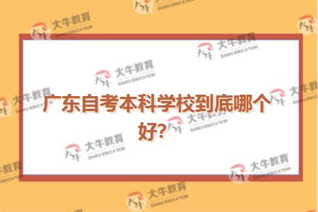 广东自考本科学校到底哪个好？