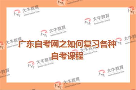 广东自考网之如何复习各种自考课程