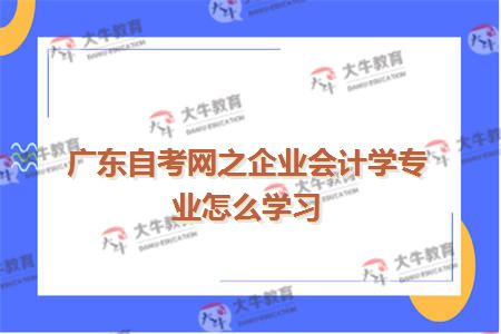 广东自考网之企业会计学专业怎么学习