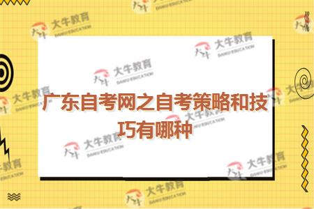 广东自考网之自考策略和技巧有哪种
