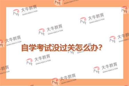 自学考试没过关怎么办？